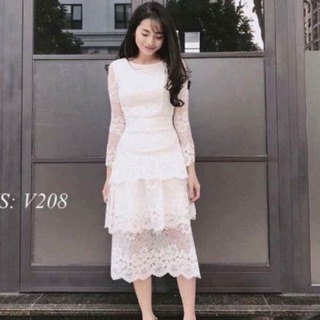 VÁY TRẮNG REN NHIỀU TẦNG