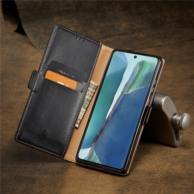 Bao da điện thoại có khe đựng thẻ từ tính cho Samsung Note 20 Ultra 10 Plus