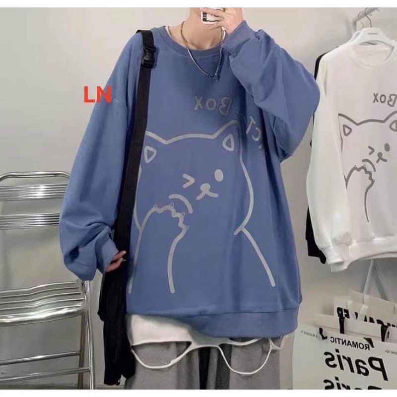 Áo Hoodie OUTERITY Tay Dài Phong Cách Hàn Quốc Thời Trang Nam, Nữ chất nỉ dày dáng rộng