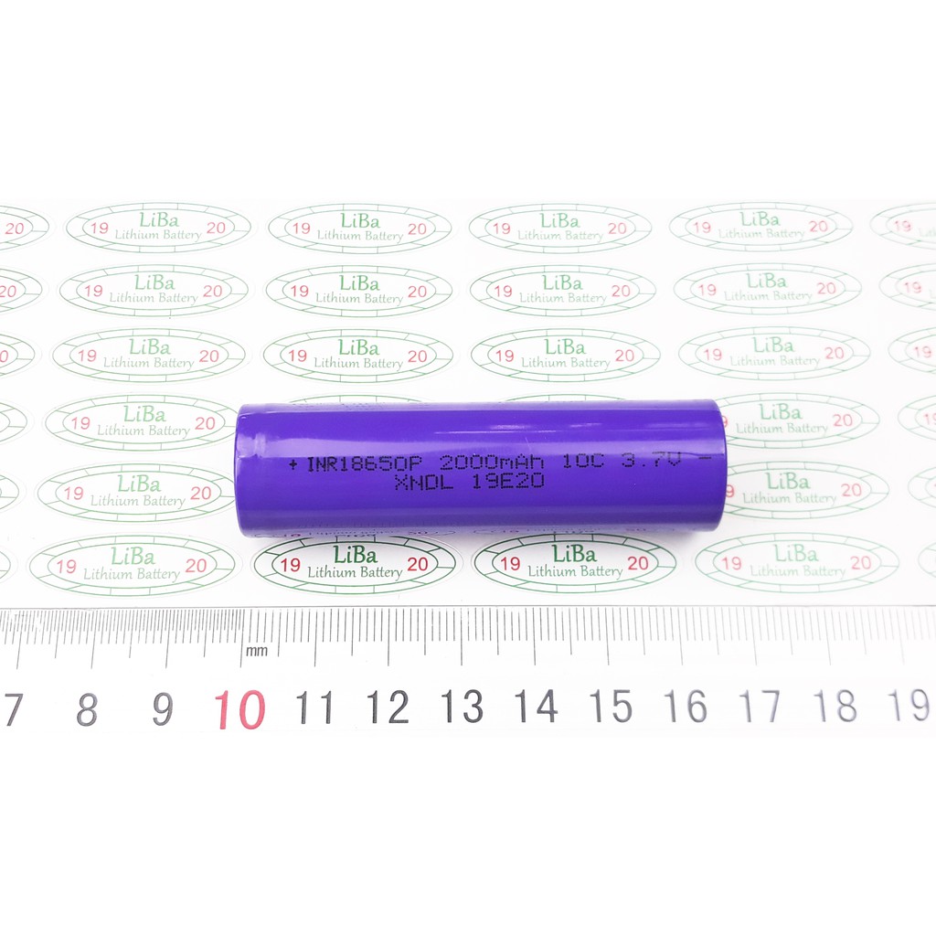 Pin Lithium dòng xả cao 10C 18650 3.7V 2000mAh - LiBa