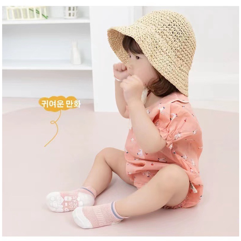 Set 5 đôi tất lưới NICE, chất cotton xuất Hàn mềm mịn, thoáng mát, thấm hút mồ hôi an toàn cho trẻ sơ sinh Zimbababy