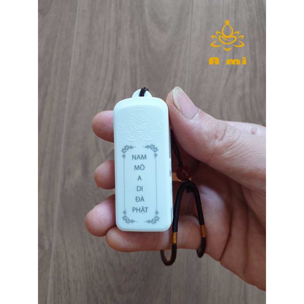 Đài niệm Phật tí hon 12 bài kèm củ sạc đen