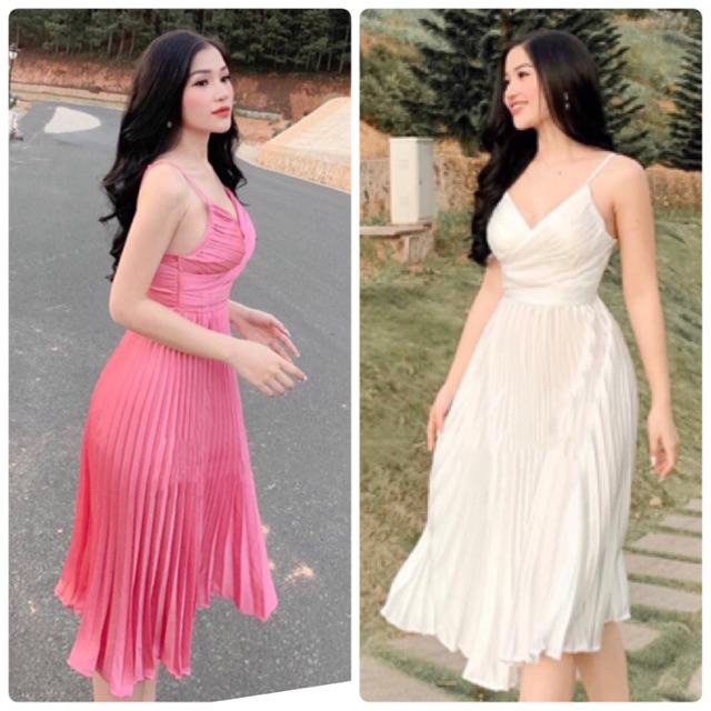 ĐẦM MAXI LỤA CHÂN PLI