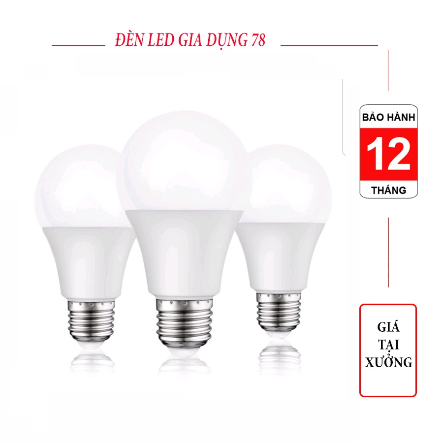 Bóng Búp Tròn Kín Nước 3W, 5W, 7W, 9W, Đèn Led Trang Trí Ngoài Trời