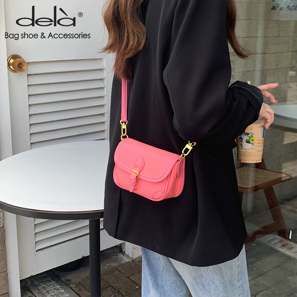 Dela Túi Đeo Vai Hình Vuông Cỡ Nhỏ Phong Cách Hàn Quốc Thời Trang Cho Nữ