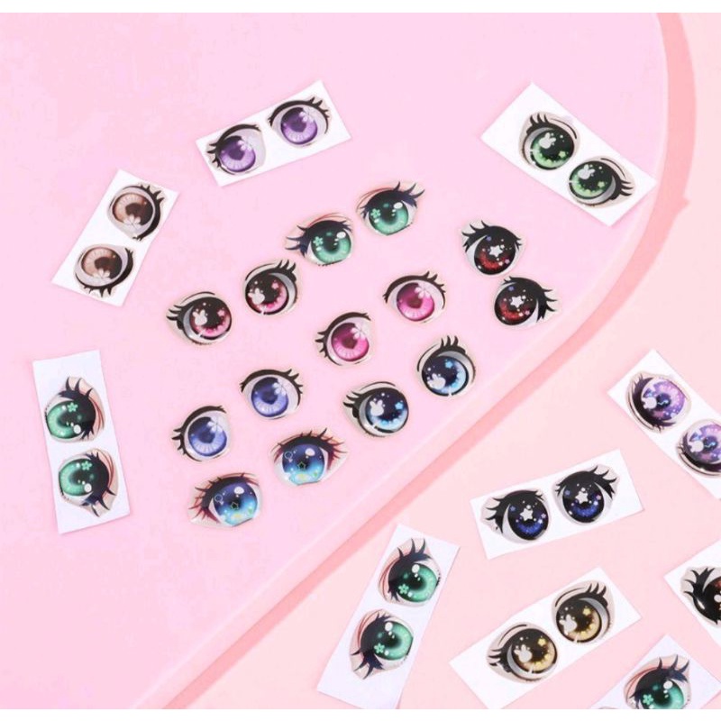 Hình dán đôi mắt và miệng 3d cho thú bông