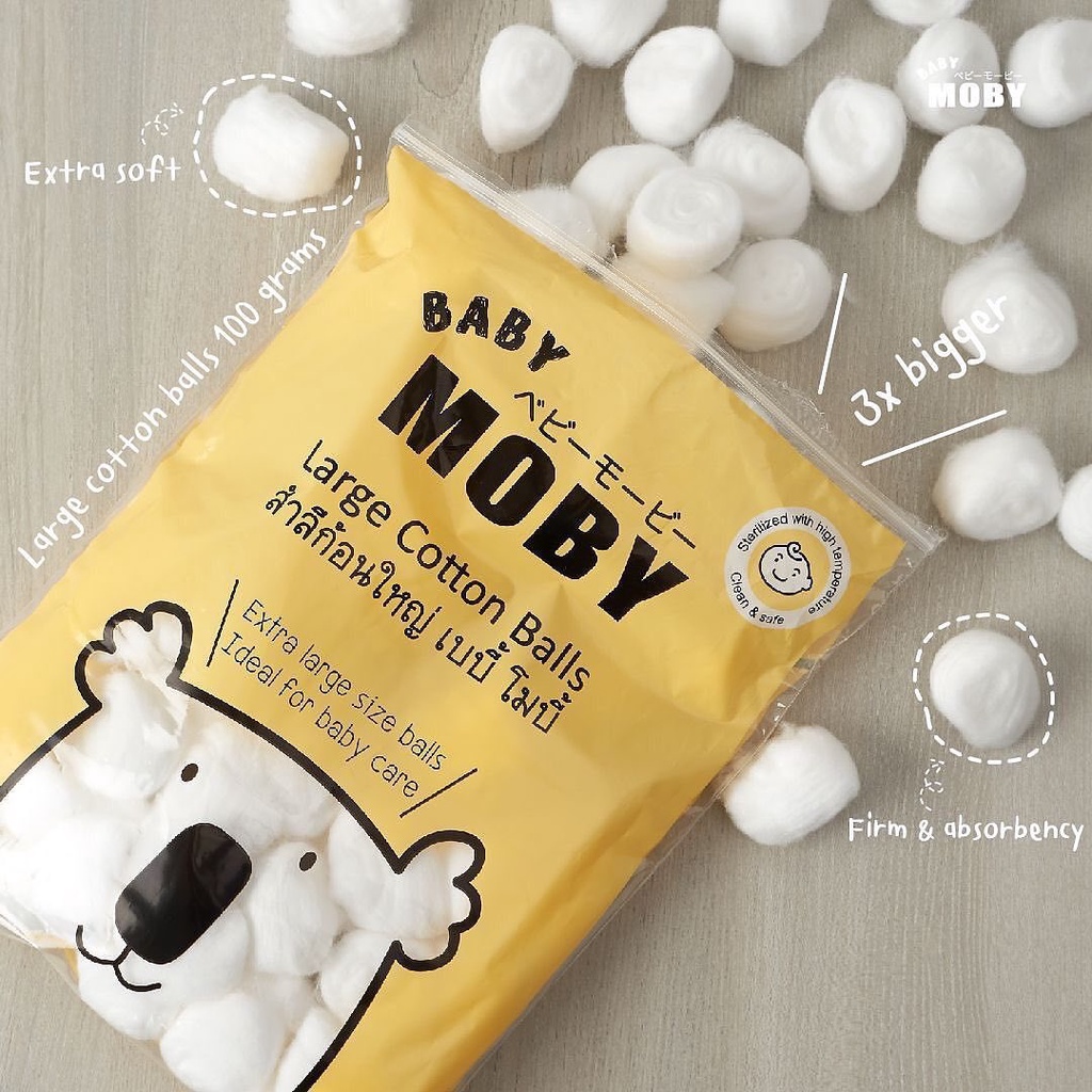 Bông đa năng MOBY dạng tròn và dạng miếng ( dùng lau, thấm, vệ sinh bé )