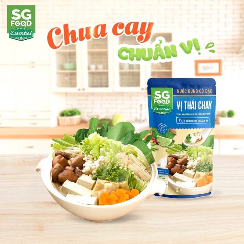 [Mã GROSALEHOT giảm 8% đơn 250K] Nước dùng cô đặc SGFood vị lẩu Thái chay [Đại lí Lĩnh Nam HN]
