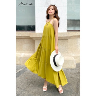 MAIDE Đầm maxi 2 dây xanh bơ trẻ trung MAXI DRESS