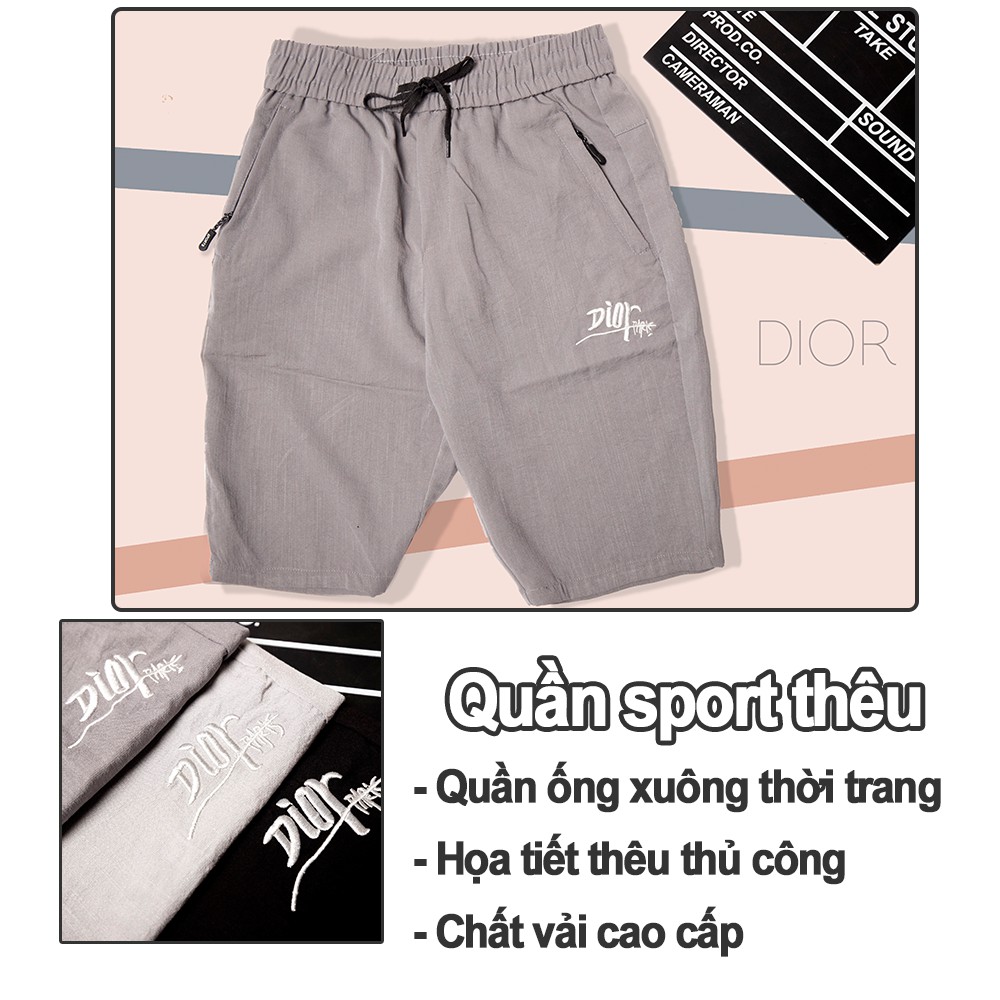 Quần sooc nam 💎SALE💎 Quần đũi chất liệu vải cao cấp hàng Việt Nam họa tiết thêu sắc nét mặc đi chơi chạy bộ LVsport90 | BigBuy360 - bigbuy360.vn