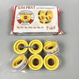 Combo 1 lố 12 cuộn thiếc Sunchi cao cấp hỗ - Cuộn chì hàn