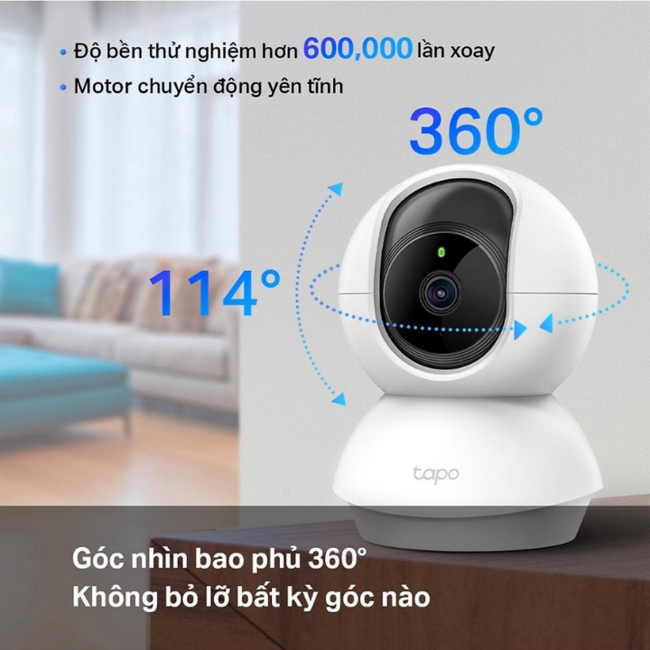 Camera Wifi TP-Link Tapo C200 FREESHIP FullHD 1080P 360 độ Giám Sát An Ninh , đàm thoại 2 chiều , bảo hành 2 năm