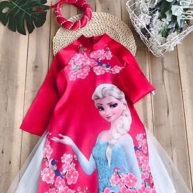 Áo dài elsa cho bé