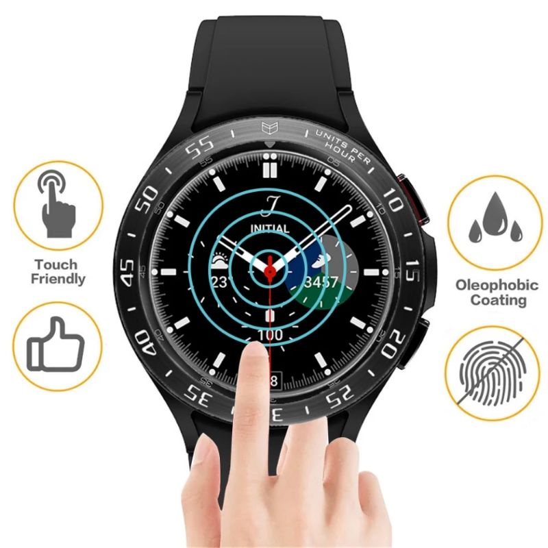 Khung viền bezel (benzen) + kính cường lực 2.5D cho Samsung galaxy watch 4