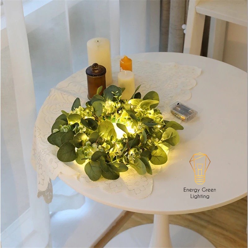 [ Nhiều Mẫu ] Vòng Hoa Treo Energy Green Lighting Trang Trí Giáng Sinh Có Đèn - Chuyên Trang Trí Các Sự Kiện