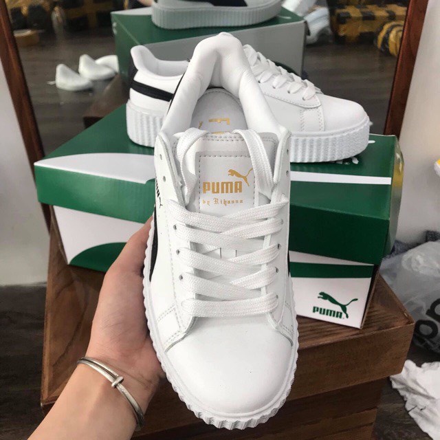 Giày Thể Thao Sneaker Nữ Đen Trắng 𝐏𝐔𝐌𝐀 Độn Đế Tăng Chiều Cao Hàng 1:1 Bản Trung [Full Box]