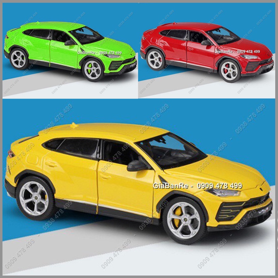 Xe Mô Hình Kim Loại Lambo Urus Tỉ Lệ 1:24 - Welly - Vàng - 8292.1
