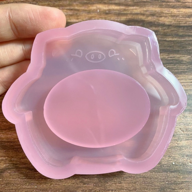 Khuôn Silicone Làm Móc Khóa Resin Epoxy Hình Thú Nhỏ/Gấu/Heo Đáng Yêu DIY