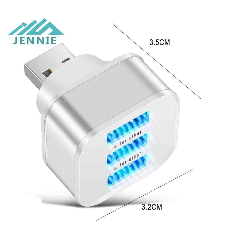 Bộ Chia 3 Cổng Usb 2.0 HUB Có Đèn LED Báo Hiệu Cho Điện Thoại