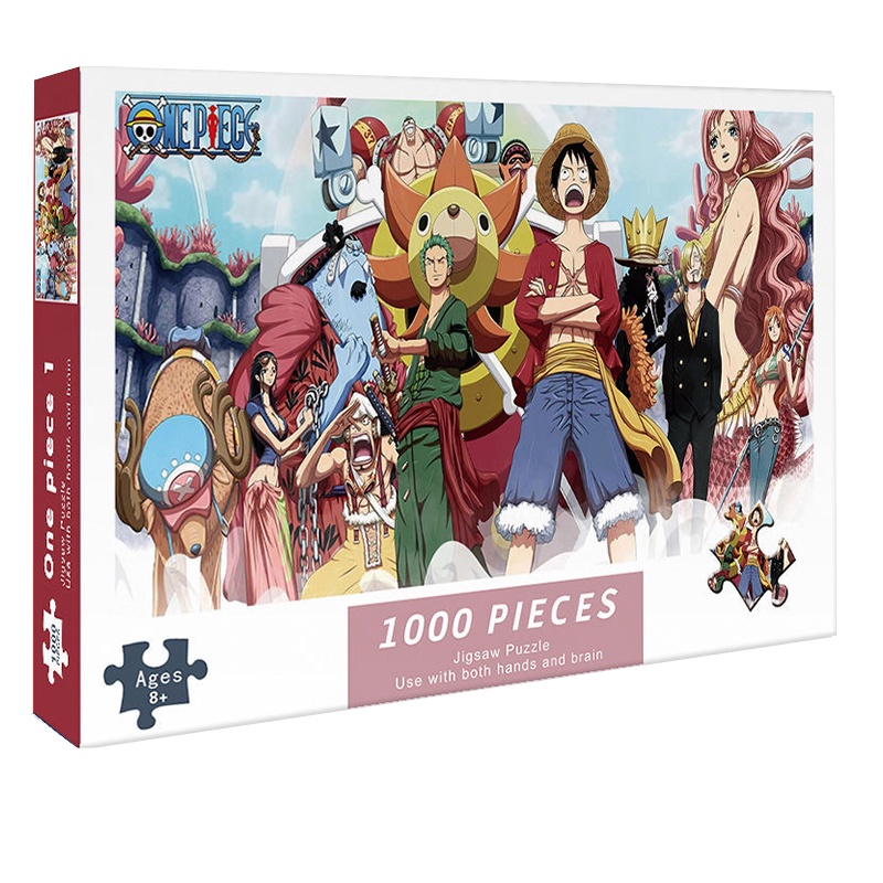 Tranh ghép hình 1000 mảnh One Piece - Đảo hải tặc Team Mũ Rơm. Kích thước: 75x50 cm