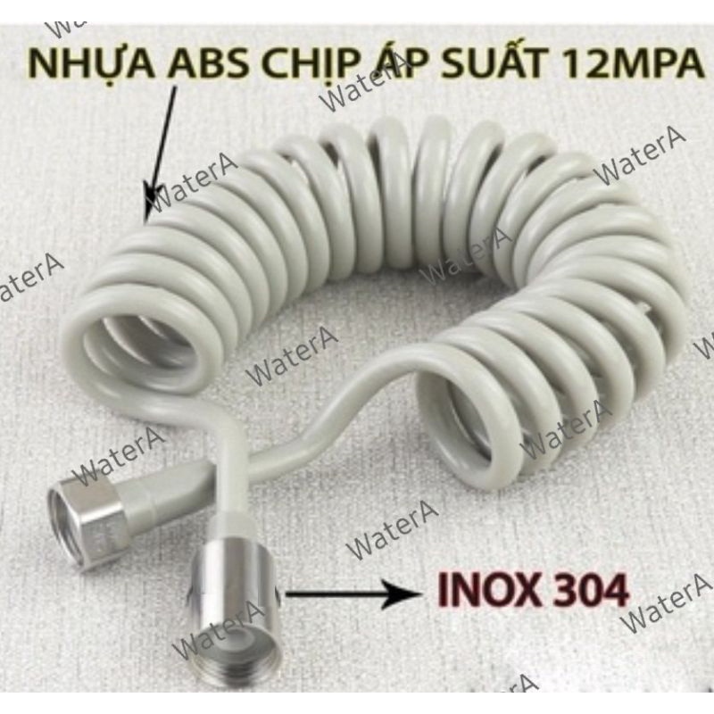 Dây Vòi Xịt Vệ Sinh, Vòi Xịt Bồn Cầu Đa Năng - Nhưa ABS, Đầu INOX 304 - Lò Xo