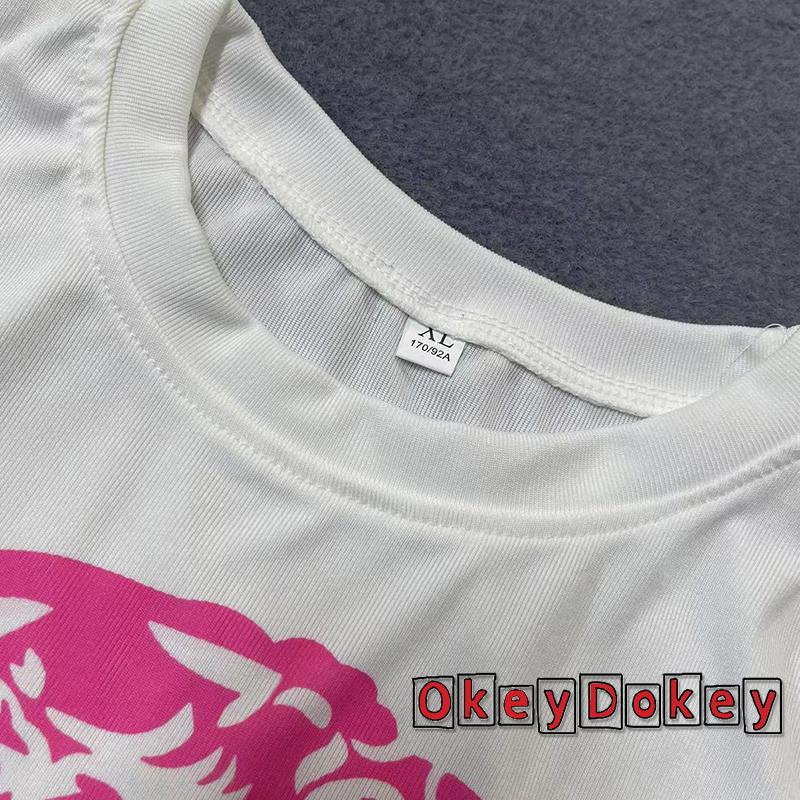 Áo Thun Crop Top Tay Ngắn Cổ Tròn In Họa Tiết Phong Cách Vintage Dành Cho Nữ