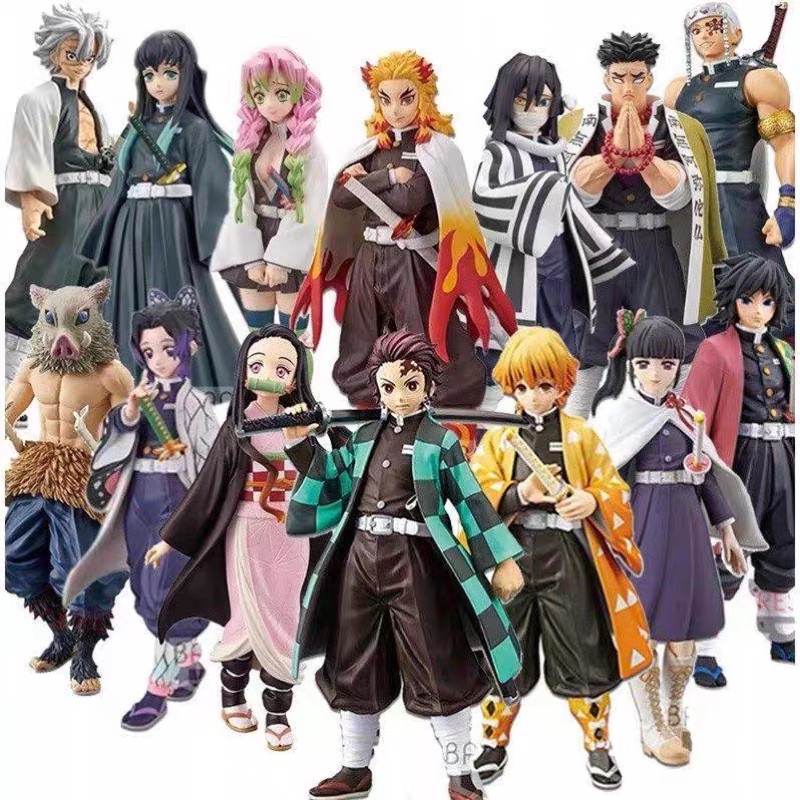 Mô hình  Kimetsu No Yaiba nhiều thành viên Kanao, Nezuko, Tanjiro,Zenitsu, Inosuke, Rengoku..