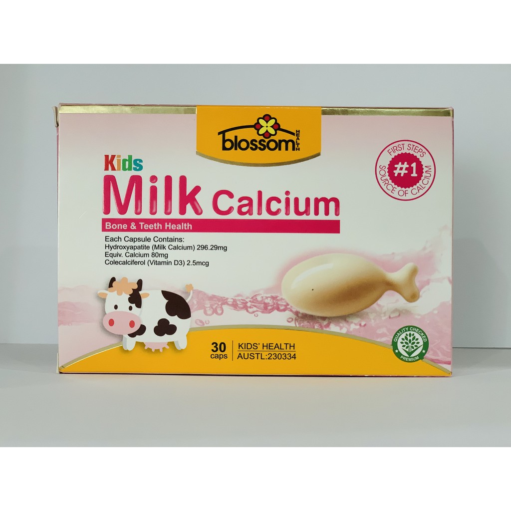 (Bán chạy số 1 của Úc-Mẫu Mới Nhất Của Hãng) Canxi Sữa Cho Bé Milk Calcium Blossom-Có D3 Giúp Hấp Thụ Canxi Tối Đa