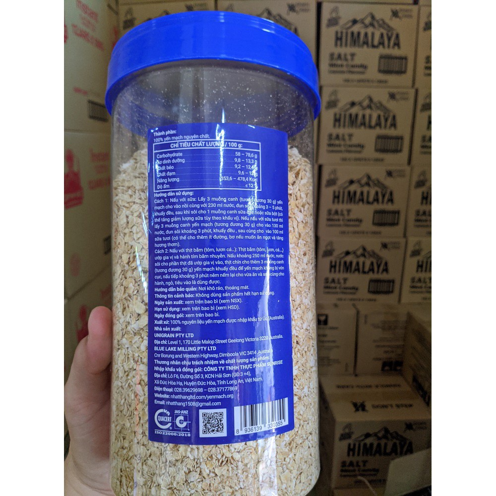 Yến mạch úc nguyên chất cán vảy Oatmeal Pure 900g
