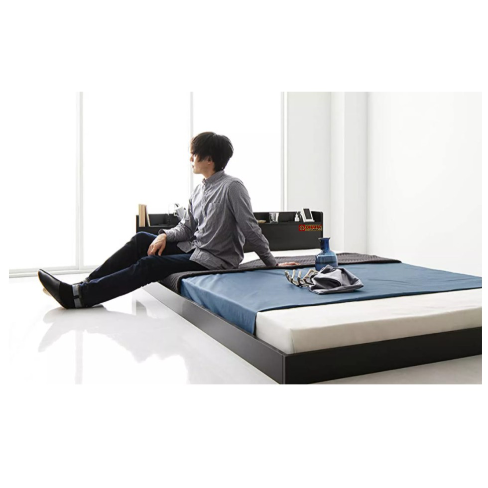 Giường ngủ ZAKO cao cấp kiểu Nhật OHAHA001- Gỗ công nghiệp HMR lõi xanh chuẩn E1