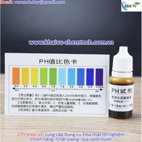 Dung Dịch Đo Độ pH 10ml (4 lọ)