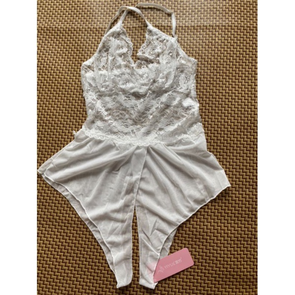 Đồ ngủ bodysuit liền thân cao cấp xẻ đáy VN41