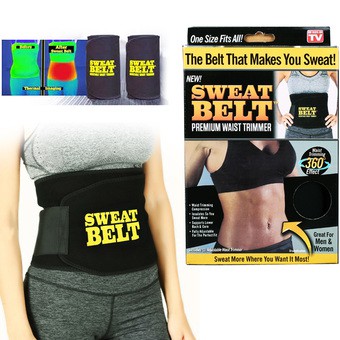 Đai quấn nóng giảm mỡ bụng SWEAT BELT (Đen)