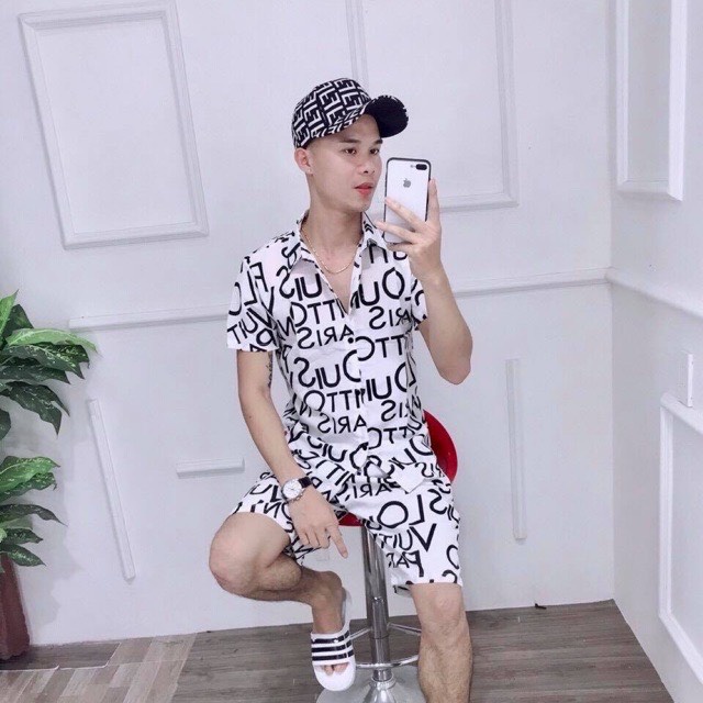 Bộ Quần Áo Pizama Nam Nữ Chất Liệu Kate Thái Cực Hot T56