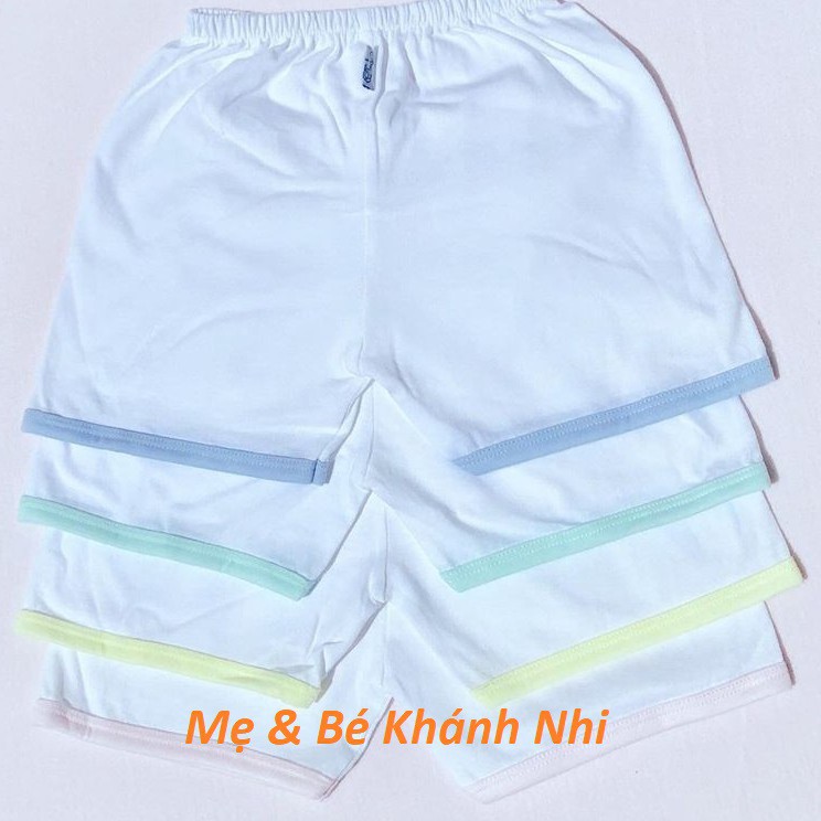 Combo 5 Quần Đùi Sơ Sinh Cotton Trắng JOU - Quần Ngắn Cho Bé Sơ Sinh