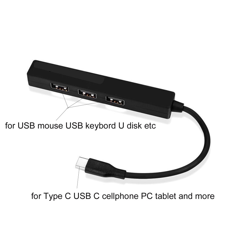 Bộ Chia 3 Cổng USB 2 0 Hub 2 0 480Mbps Cho Bàn Phím Và Chuột Máy Tính