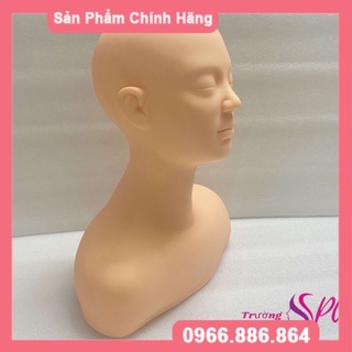 Manocanh nửa người chất liệu silicon mềm dẻo như thật,dành cho người học massage vai gáy,trang điểm,bấm huyệt