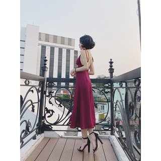 Đầm Maxi Xẻ V Ngực