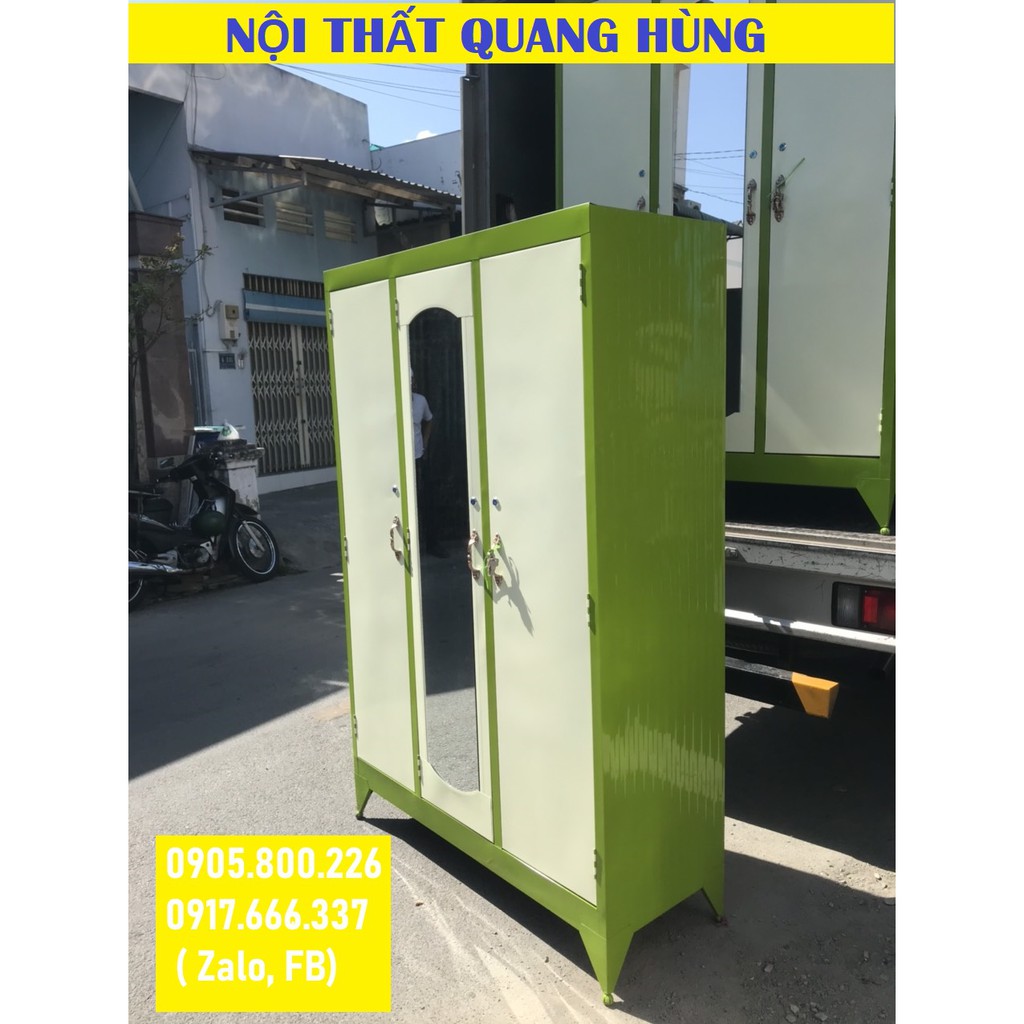 TỦ SẮT ĐỰNG QUẦN ÁO 3 CÁNH HCM