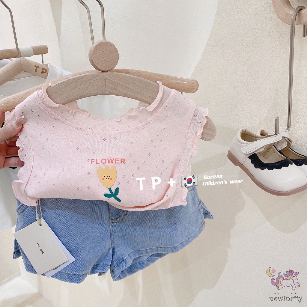 Đầm Sát Nách In Họa Tiết Hoạt Hình Phong Cách Hàn Quốc Thời Trang Mùa Hè Cho Bé Gái