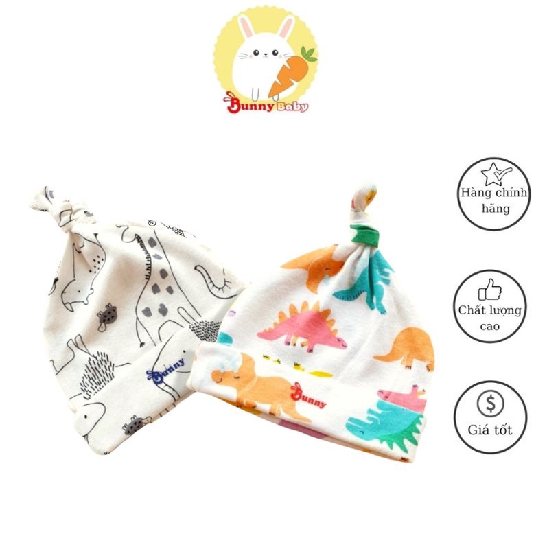 Bunnybaby - Combo 2 nón Bunny cho bé sơ sinh tới 6 tháng (mẫu ngẫu nhiên)