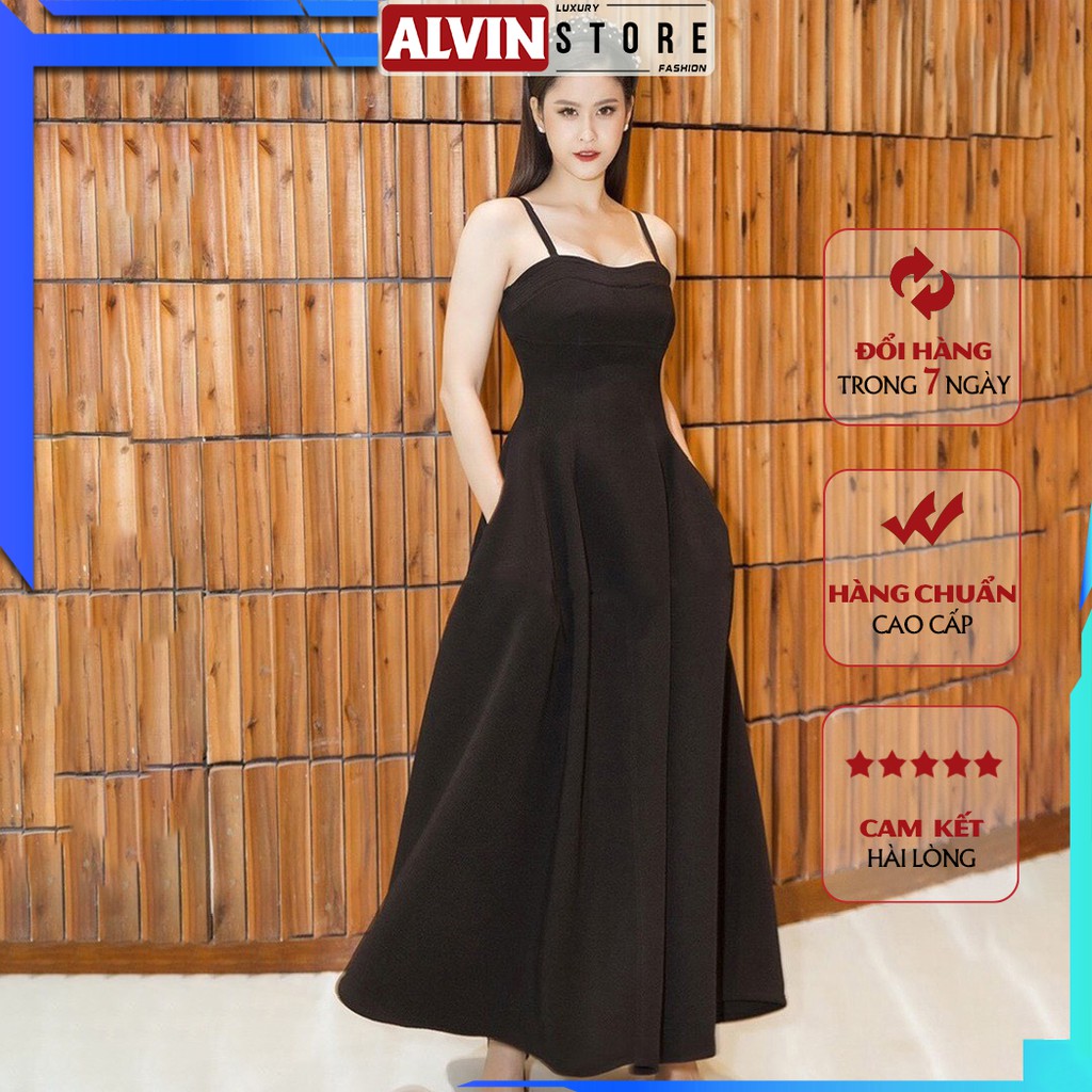 Đầm Xòe Kiểu Hai Dây Cúp Ngực Sang Trọng Alvin Store 2684 NoBrand