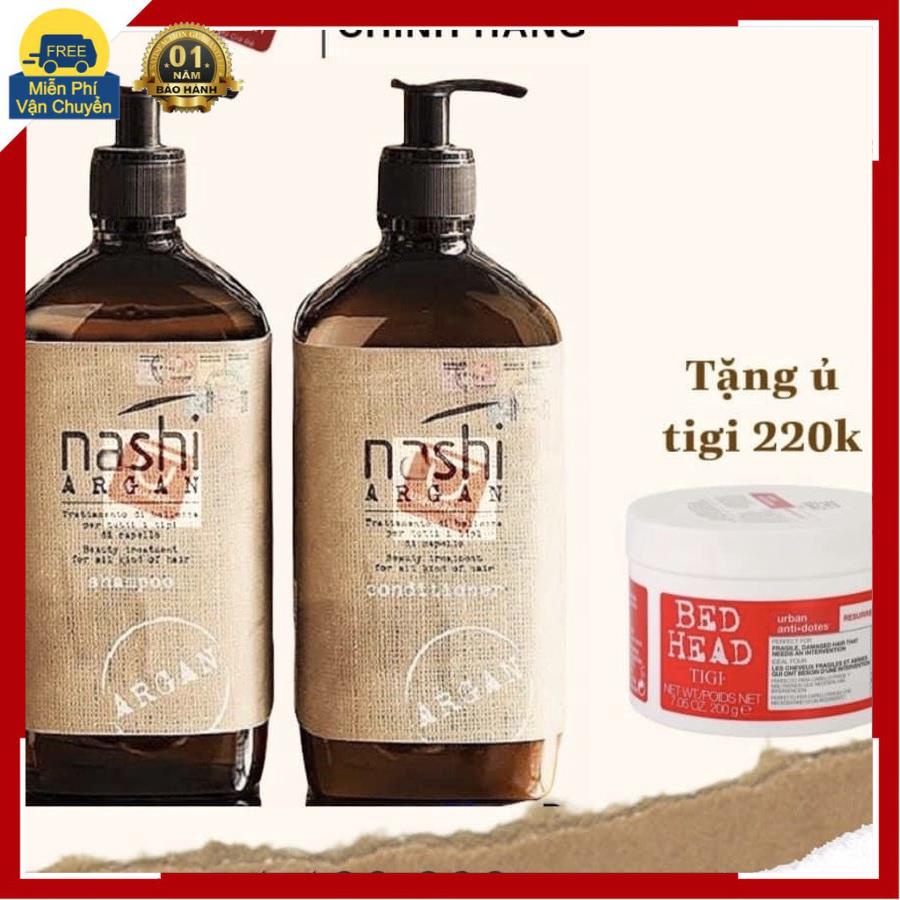 [TẶNG KEM HẤP TIGI] NASHI DẦU GỘI XẢ PHỤC HỒI HƯ TỔN NASHI ARGAN 500ML