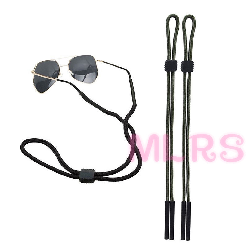 MS 2Pcs Outdoor Anti-skip Sunglasses Cord Goggle Nylon Strap Holder Adjustable Belt &VN