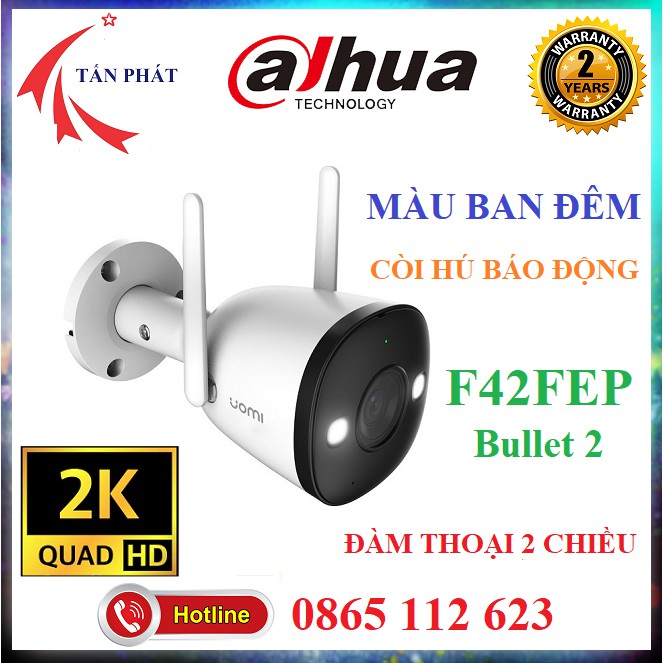 Camera IP 2M 4M WiFi Ngoài Trời IMOU F42FEP F46FP  2K 1080P Bullet 2S   BH 24TH F22P F42FP G42P  MÀU BAN ĐÊM Dahua | BigBuy360 - bigbuy360.vn