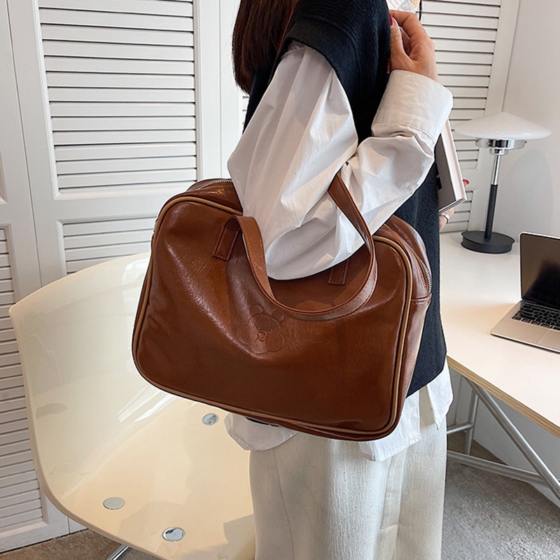 Túi đeo vai IELGY cỡ lớn phong cách retro thời trang cho nữ