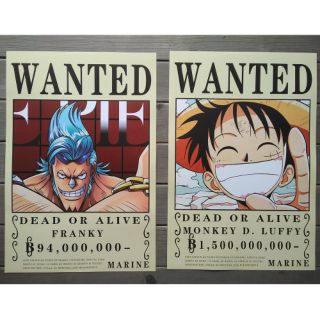 Combo 8 tấm poster Wanted One Piece