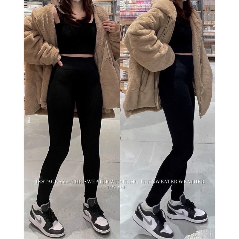 Quần legging dài nữ cạp cao 2 Túi sau nâng mông siêu tôn dáng  Onami