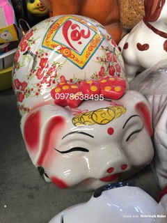 Heo đất mắt híp gốm sứ Bát Tràng