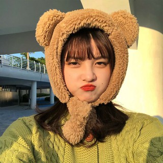 Nón Mũ Chụp Đầu Tai Gấu